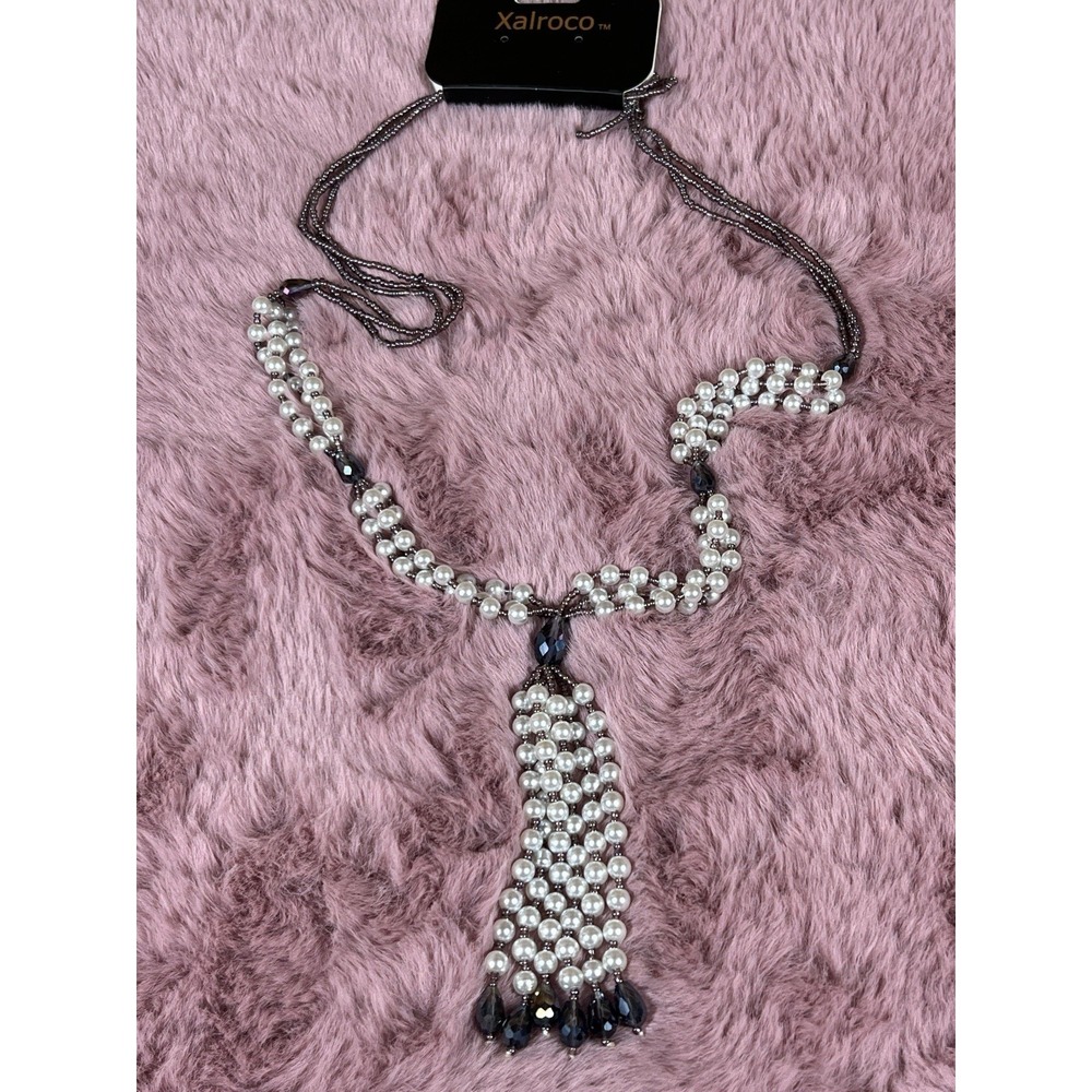 Long Chic Tassel Pendant Y. Necklace‎ Crystal Beads Jewelry Gift For Womens
